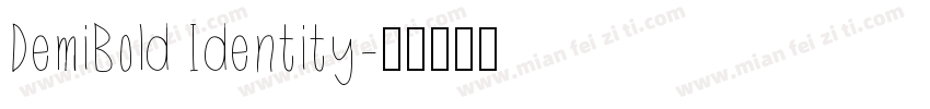 DemiBold Identity字体转换